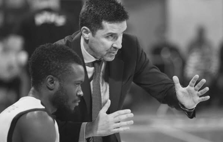 Coach Dimitris Priftis and Ogo ade showing basketball coaching & mentorship